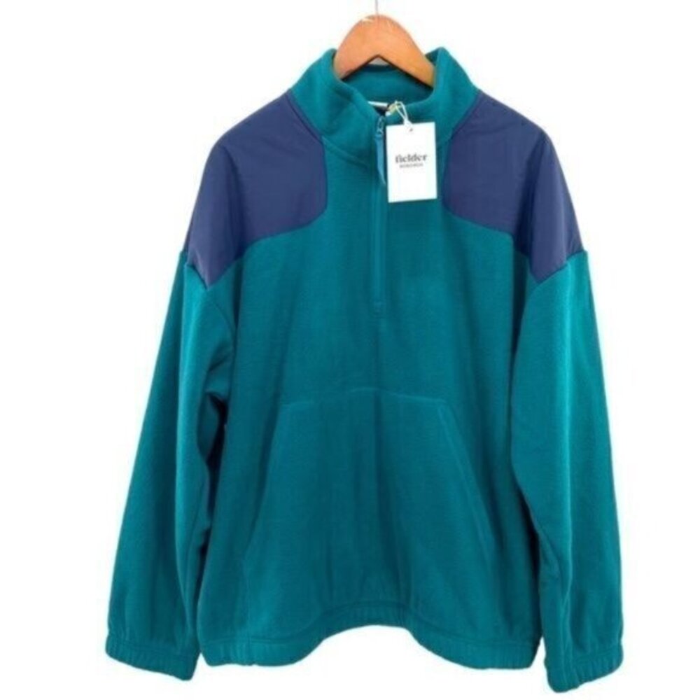Bonobos Men’s Polar Fleece Colorblock Pullover Half Zip Large